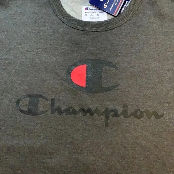 Champion Powerblend Fleece Sweatshirt Men’s Grey - Picture 3 of 10